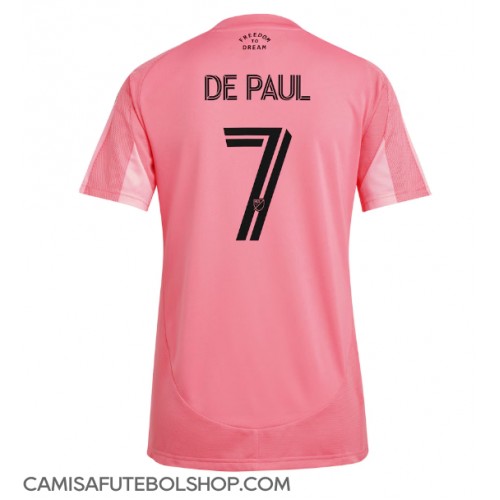 Camisa de time de futebol Inter Miami Rodrigo De Paul #7 Replicas 1º Equipamento Feminina 2025-26 Manga Curta